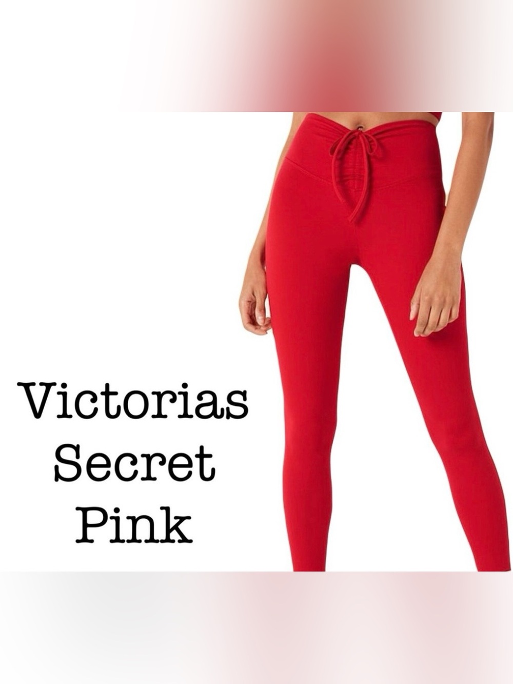 PINK Victoria's Secret Bright Red High-Rise Leggings
